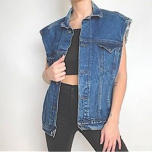 Calvin Klein Jeans Oversized Denim Vest Women's Sz XL